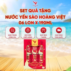 SET QUÀ TẶNG 06 LON NƯỚC YẾN SÀO HOÀNG VIỆT 190ML