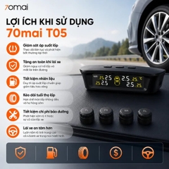 Cảm Biến Áp Suất Lốp Ô Tô 70mai T05 Van Ngoài