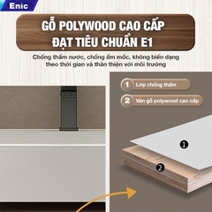 Bộ tủ gương lavabo phòng tắm size lớn cao cấp Enic LT 100cm – 160cm