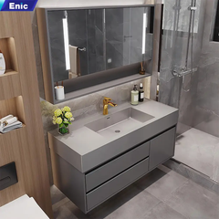 Bộ tủ gương lavabo phòng tắm cao cấp Enic T03 – Gỗ mới 60cm – 120cm