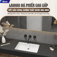 Bộ tủ gương lavabo phòng tắm size lớn cao cấp Enic LT 100cm – 160cm