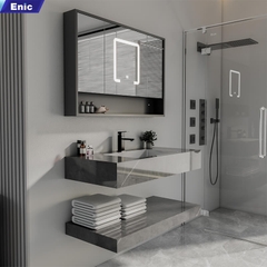 Bộ tủ gương lavabo phòng tắm 2 tầng cao cấp Enic 2T 50cm – 100cm