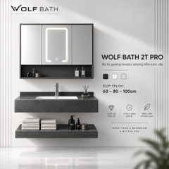 Bộ tủ gương lavabo phòng tắm cao cấp Wolf Bath 2T Pro