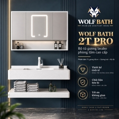 Bộ tủ gương lavabo phòng tắm cao cấp Wolf Bath 2T Pro