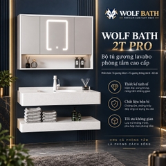 Bộ tủ gương lavabo phòng tắm cao cấp Wolf Bath 2T Pro