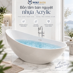 Bồn tắm bán nguyệt nhựa Acrylic Wolf Bath BN01