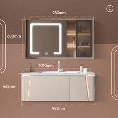 Bộ tủ gương lavabo phòng tắm cao cấp Enic BT63