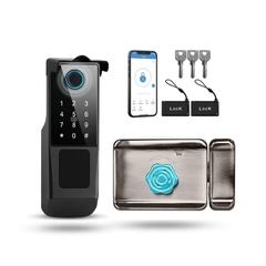 Khóa cổng vân tay 1 mặt dạng núm xoay dùng app TTLock Q20-01