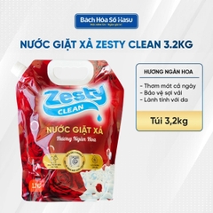 Nước giặt xả ZESTY CLEAN  hương ngàn hoa túi 3.2Kg