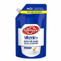 Nước rửa tay sạch khuẩn Lifebuoy vitamin sữa dưỡng ẩm Túi 1KG