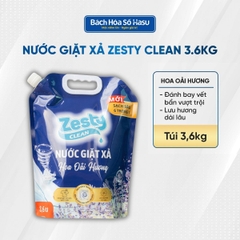 Nước giặt xả Zesty clean hương Oải Hương túi 3.6KG