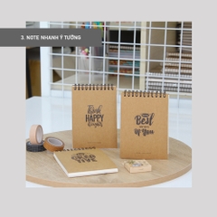 Sổ tay lò xo bìa mềm Typography A6