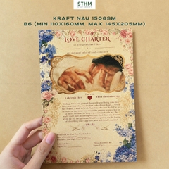 Giấy kem 190gsm/Kraft 150gsm in theo yêu cầu bộ 50 tờ