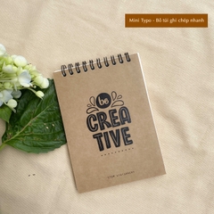 Sổ tay lò xo bìa mềm Typography A6