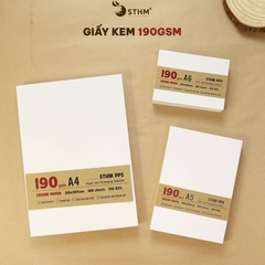 Giấy kem 190gsm xấp 100 tờ