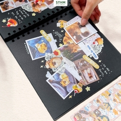 Sổ dán ảnh lò xo khổ vuông Scrapbook 20x20cm