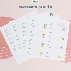 Giấy tự dính Nhãn vở bộ 4 tờ (32 nhãn 7.2x6.3cm)