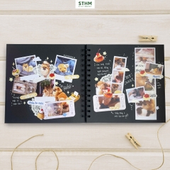 Sổ dán ảnh lò xo khổ vuông Scrapbook 20x20cm