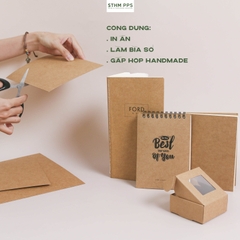 Giấy kraft Âu nâu 2 mặt xấp 20 tờ