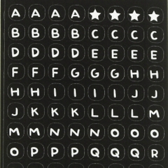 Giấy tự dính (sticker) A6 Chữ và Số xấp 5 tờ