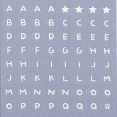 Giấy tự dính (sticker) A6 Chữ và Số xấp 5 tờ