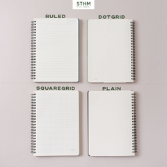 Sổ tay lò xo bìa trơn Basic notebook A5
