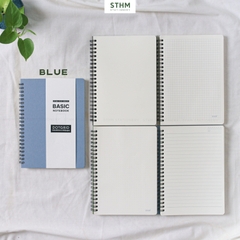 Sổ tay lò xo bìa trơn Basic notebook A5