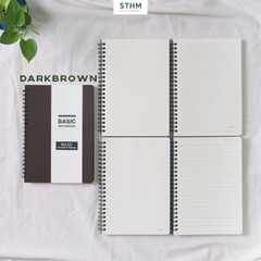 Sổ tay lò xo bìa trơn Basic notebook A5