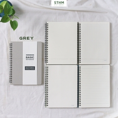 Sổ tay lò xo bìa trơn Basic notebook A5