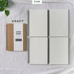 Sổ tay lò xo bìa trơn Basic notebook A5