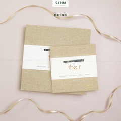 Sổ tay may chỉ bìa cứng bọc vải The.r Sketchbook giấy kem 190gsm