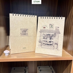 Sổ tay lò xo bìa cứng vẽ chì Bí Sketchbook A5 giấy kem 190gsm