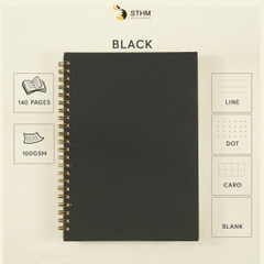 Sổ tay lò xo bìa cứng Solid A5