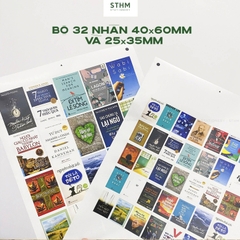 Giấy tự dính (sticker) tên sách theo yêu cầu A4 (32 cái nhãn)