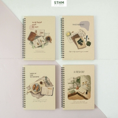 Sổ tay lò xo bìa cứng COZY A5