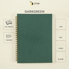 Sổ tay lò xo bìa cứng Solid A5