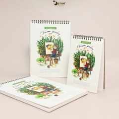 Sổ tay lò xo vẽ chì Dreamgarden Sketchbook Giấy kem 130gsm