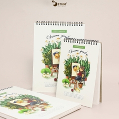 Sổ tay lò xo vẽ chì Dreamgarden Sketchbook Giấy kem 130gsm