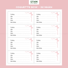 Giấy tự dính Nhãn vở bộ 4 tờ (32 nhãn 7.2x6.3cm)