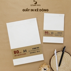 Giấy kem Kẻ dòng xấp 100 tờ