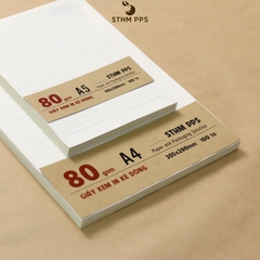 Giấy kem Kẻ dòng xấp 100 tờ