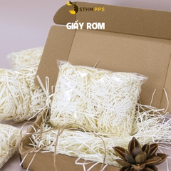 Giấy kem 80gsm cắt nhỏ để lót sản phẩm (giấy rơm) túi 100g