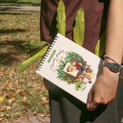 Sổ tay lò xo vẽ chì Dreamgarden Sketchbook Giấy kem 130gsm
