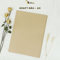 Giấy kraft nâu 2 mặt xấp 50 tờ