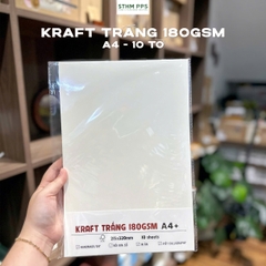 Giấy kraft trắng 180gsm xấp 50 tờ