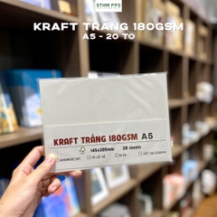 Giấy kraft trắng 180gsm xấp 50 tờ