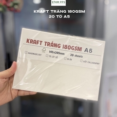 Giấy kraft trắng 180gsm xấp 50 tờ