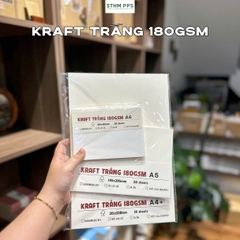 Giấy kraft trắng 180gsm xấp 50 tờ