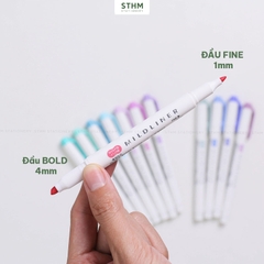 Bút dạ quang ZEBRA MILDLINER 2 đầu