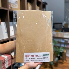 Giấy kraft nâu 2 mặt xấp 50 tờ